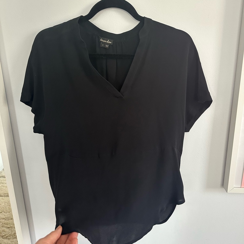 100% Silk Black Top